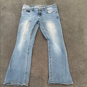 Aeropostale Blue Flare Wide Leg Jeans